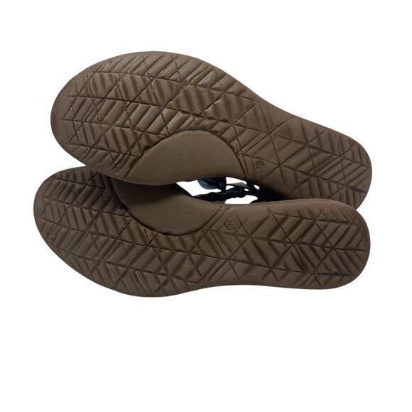 Miz Mooz‎ Fifi Sandals Flat Leather Perforated Ankle Strap Blue Size 39 US 8.5 9 - Picture 13 of 14